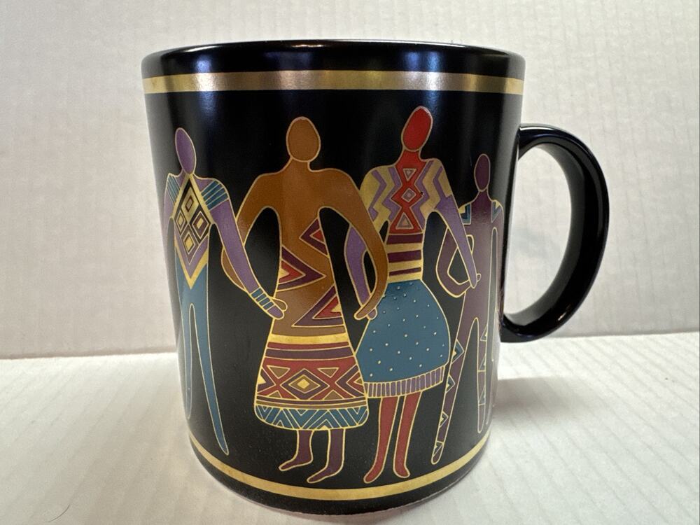 NEW - 1988 Laurel Burch Mug Familia del Mundo World Family Coffee Tea Mug Cup
